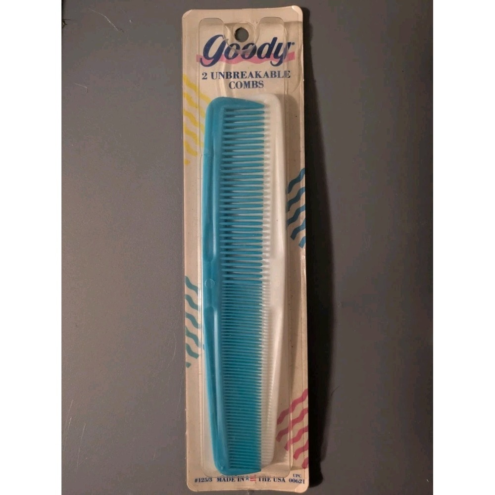 Goody Unbreakable Hair Combs Set #125/6 Made in the USA 1989 Unopened